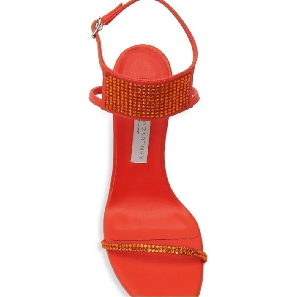 Stella McCartney 100 ECO Alter Mat Crystal  Glow Orange/Dust Bag 35 NWT $950